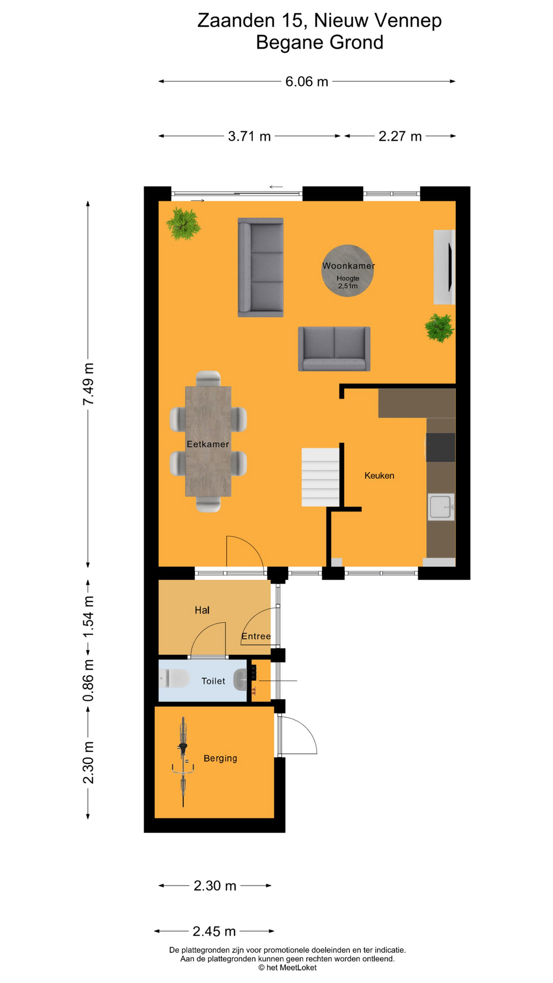 Zaanden 15 , 2151 SE Nieuw-vennep map