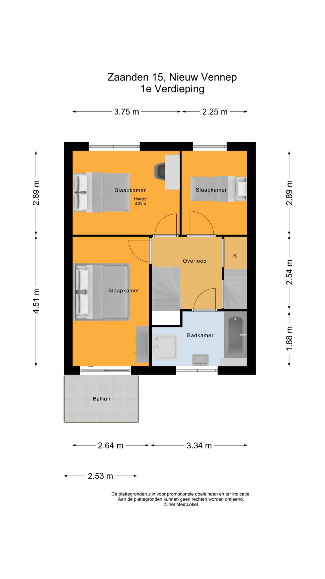 Zaanden 15 , 2151 SE Nieuw-vennep map