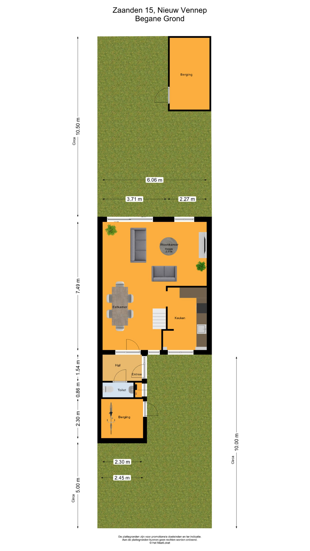 Zaanden 15 , 2151 SE Nieuw-vennep map